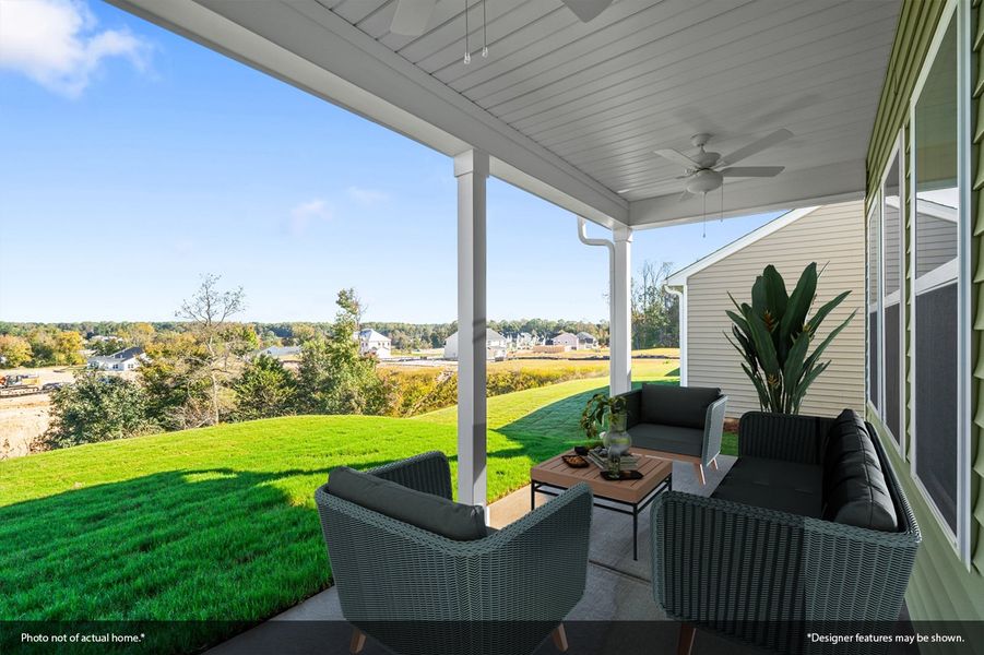 Exterior details and patio area of a home in Hainer Place, Conway (Image 3).