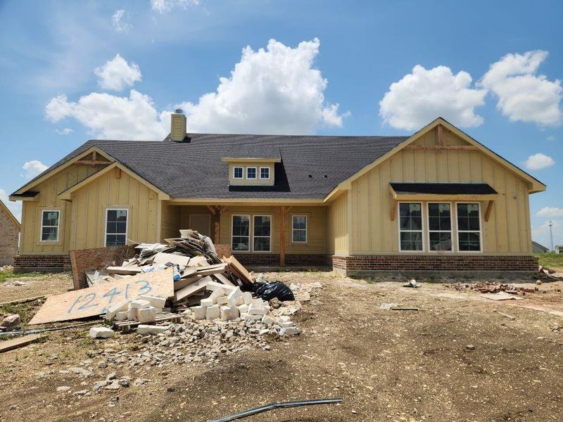 In-progress construction of a new home in Rocky Top, Krum, TX (Image 4).