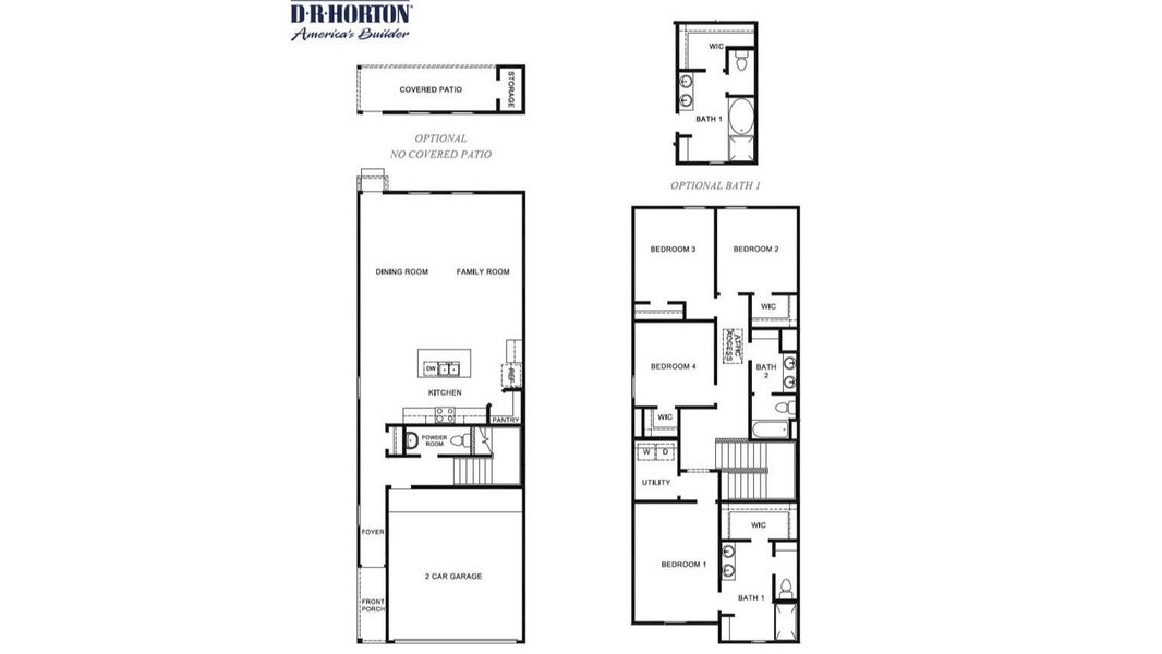 Elevations, exterior/ interior colors, options, available upgrades that require an additional charge, and standard features will vary in each community and subject change without notice. Call for details.