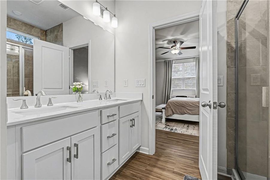 Furnished interior view inside a new home in , Cartersville (Image 39).