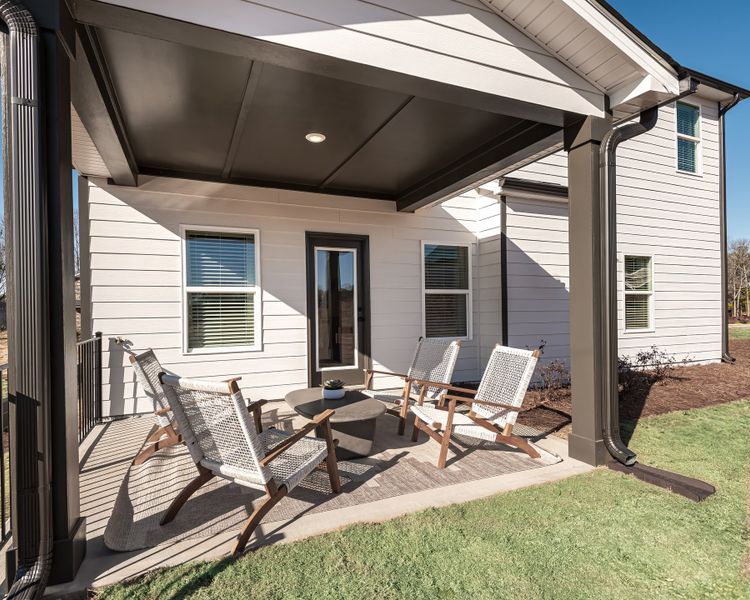 Exterior details and patio area of a home in Vines at Mill Creek - Estate Series, Braselton (Image 2). Exterior details and patio area of a home in Vines at Mill Creek - Estate Series, Braselton (Image 2).