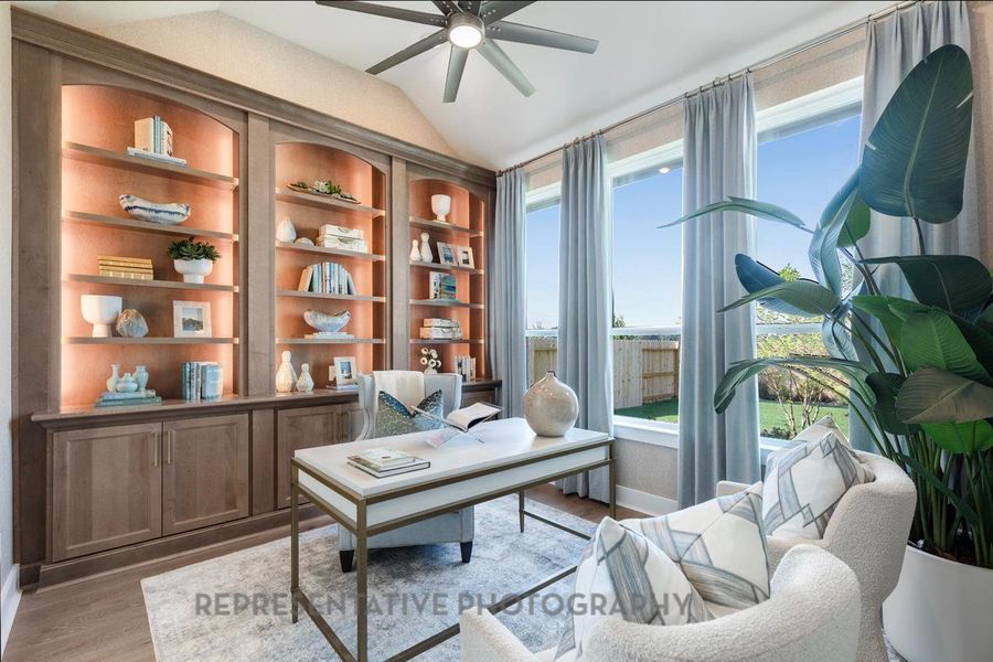 Furnished interior view inside a new home in Meridiana: 65ft. lots, Manvel (Image 14).