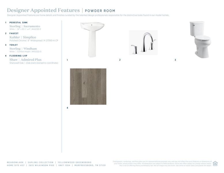 Sample of building materials used in homes in Meadowlark, Murfreesboro (Image 9). Sample of building materials used in homes in Meadowlark, Murfreesboro (Image 9).