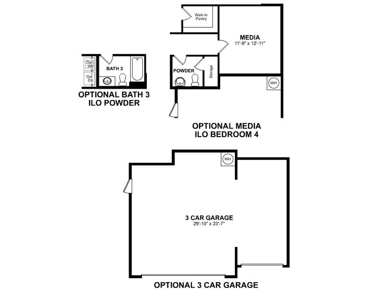 2D floor plan layout for the Driftwood by Beazer Homes in Heath Golf and Yacht Club: Heath Golf & Yacht Club, Heath, TX (Image 5).
