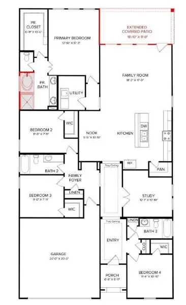 2D floor plan layout of this home in Sunterra, Katy, TX (Image 2). 2D floor plan layout of this home in Sunterra, Katy, TX (Image 2).