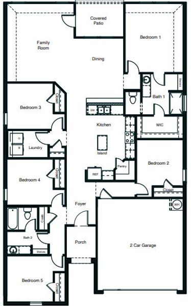 2D floor plan layout for the TAYLOR by D.R. Horton in Faculty Row, Abilene, TX (Image 8).