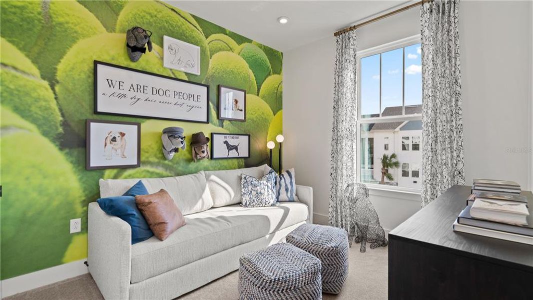 Furnished interior view inside a new home in Parkview at Hamlin, Winter Garden (Image 37).