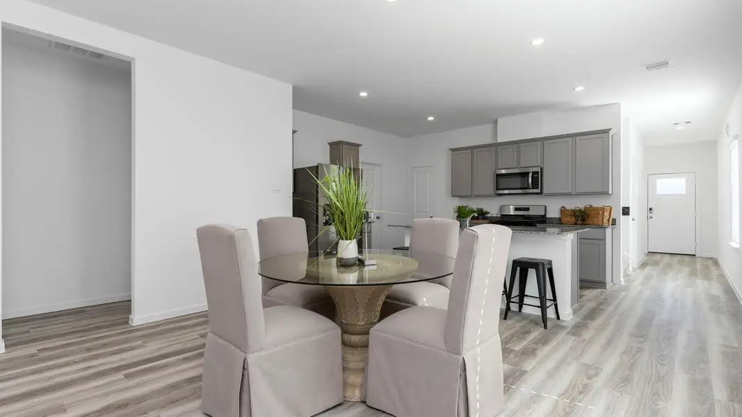 Representative furnished interior of a home built from the FLORENCE by D.R. Horton in Lakes at Westland Ranch, League City (Image 5).