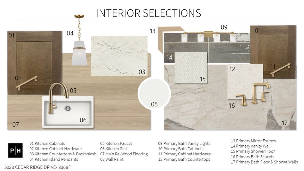 Sample of building materials used in homes in Southern Hills 80', Brooksville (Image 12).