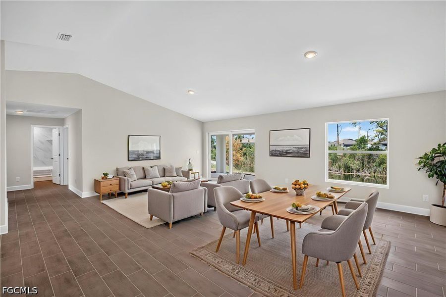 Furnished interior view inside a new home in Cape Coral, Cape Coral (Image 5). Furnished interior view inside a new home in Cape Coral, Cape Coral (Image 5).