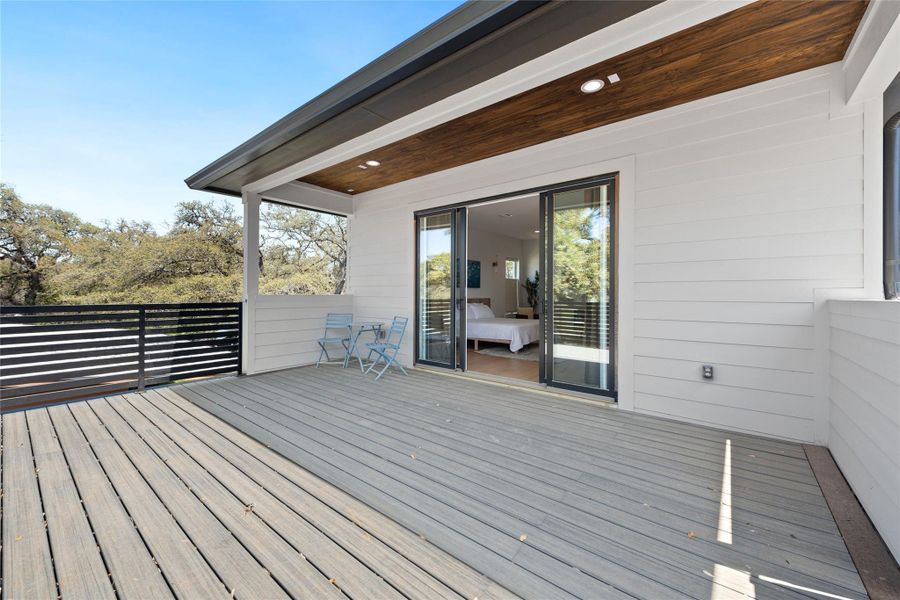 *Upstairs private patio outside the primary bedroom. *Pictures are of identical floorplan but slightly different finishes.