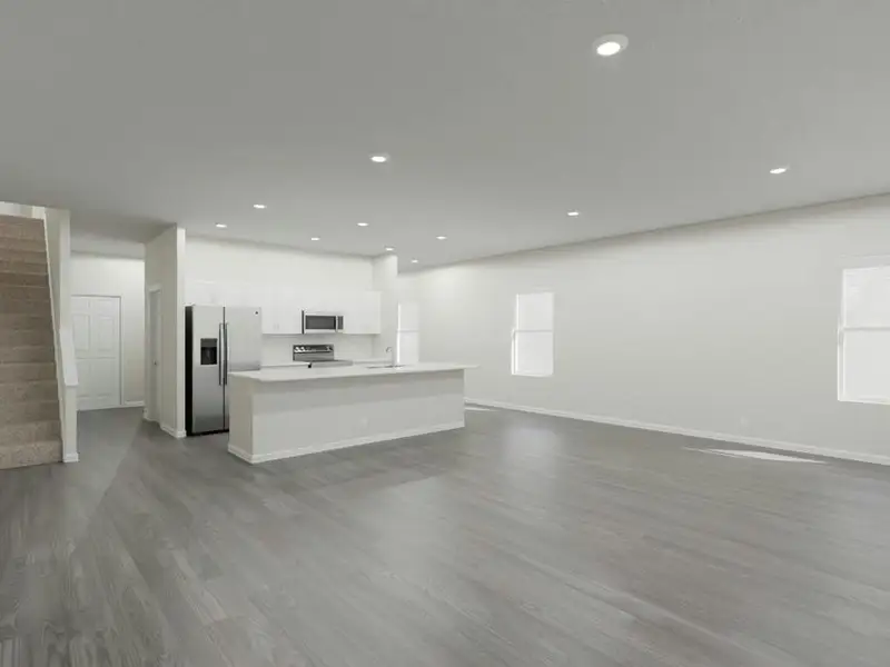 Brand-new open layout, end-unit townhome for sale in St. Cloud, FL, with a 2-car garage!