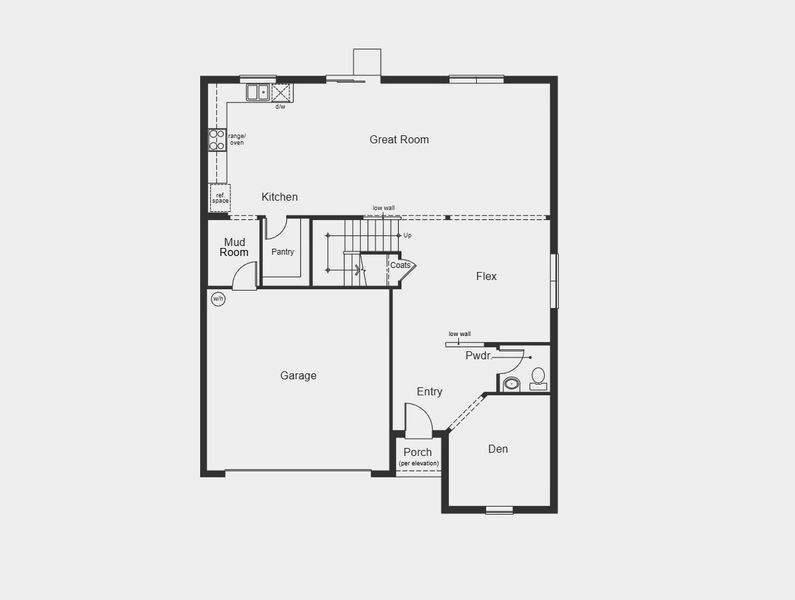 2D floor plan layout for the Plan 3016 by KB Home in Oasis Reserve, Orlando, FL (Image 3).