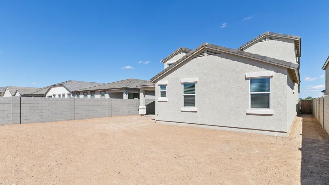 Exterior details and patio area of a home in The Ridge at Stone Butte, Phoenix (Image 22). Exterior details and patio area of a home in The Ridge at Stone Butte, Phoenix (Image 22).
