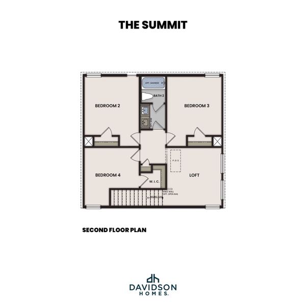 2D floor plan layout for the The Summit A by Davidson Homes LLC in Fairway Crossing, Converse, TX (Image 3). 2D floor plan layout for the The Summit A by Davidson Homes LLC in Fairway Crossing, Converse, TX (Image 3).