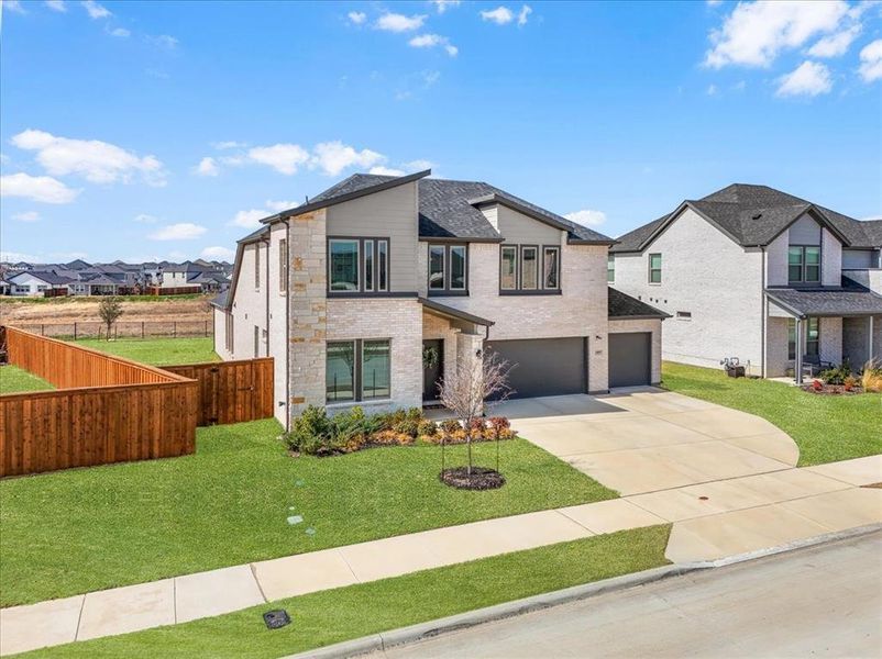 Front exterior of a new home in , Fort Worth, TX, highlighting curb appeal (Image 23).