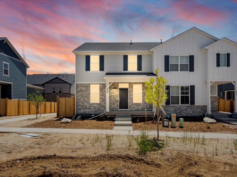 Breckenridge exterior at a Meritage Homes community in Aurora, CO.