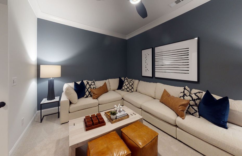 Media Room in new home for sale at Willow Ridge Nolensville by John Wieland Homes Williamson County Media Room in new home for sale at Willow Ridge Nolensville by John Wieland Homes Williamson County