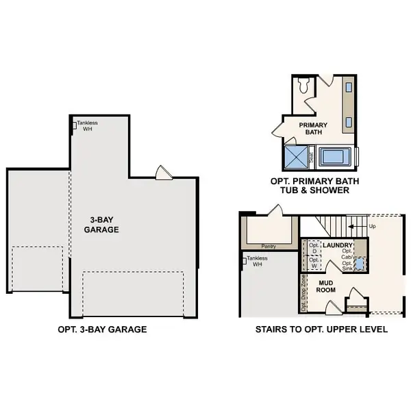 2D floor plan layout of this home in Signature Collection, Clute, TX (Image 3).