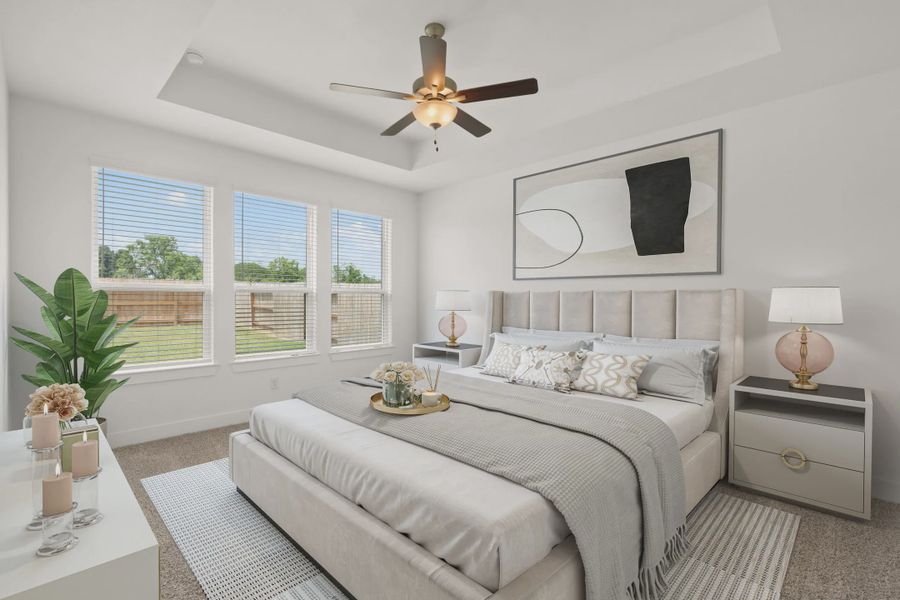 Representative furnished interior of a home built from the Gianna by Chesmar Homes in The Highlands, Porter (Image 8).