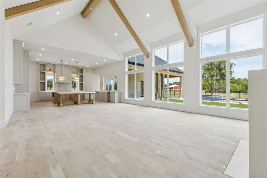 This home features all major amenities on one level and uniquely designed to entertain on a grand scale, while maintaining separate formal areas for intimate gatherings.