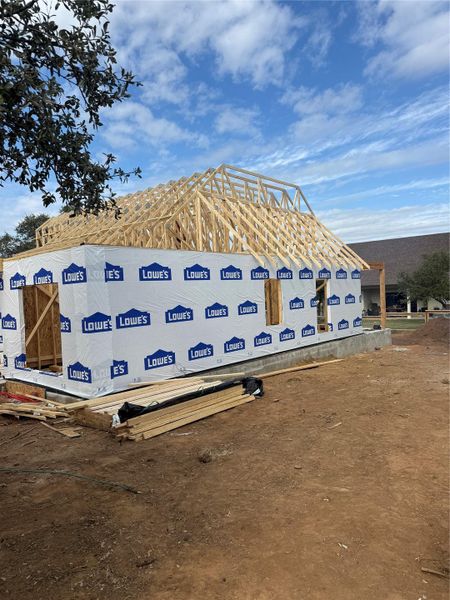 In-progress construction of a new home in , Granite Shoals, TX (Image 4).