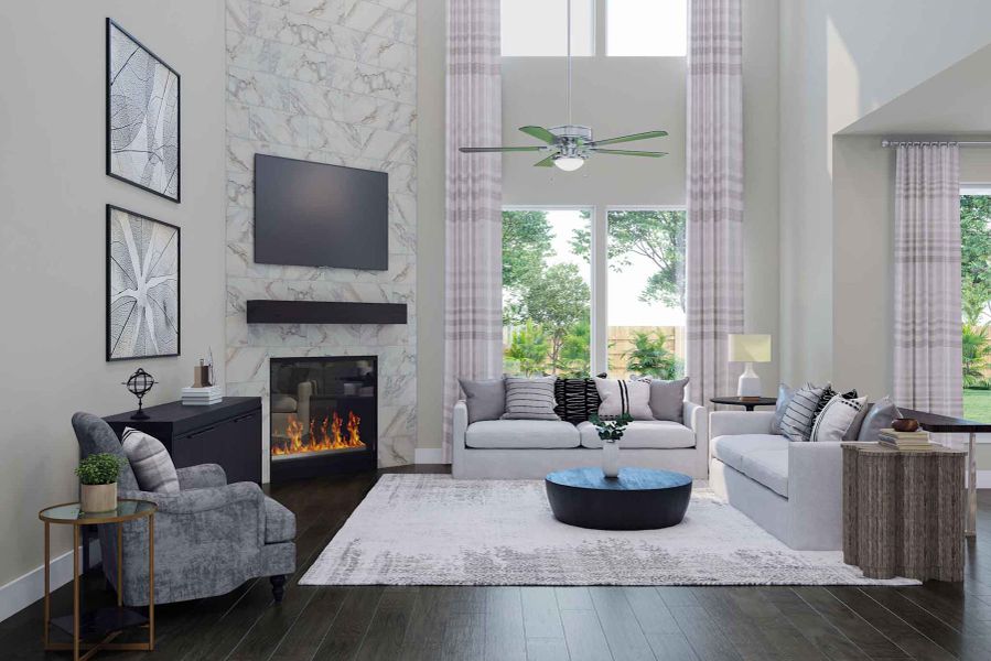 Representative furnished interior of a home built from the Marsala by Tri Pointe Homes in Legacy Grove, Montgomery (Image 10).