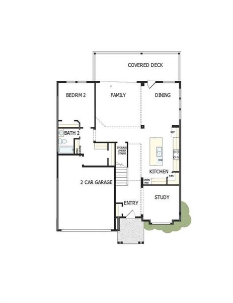 2D floor plan layout of this home in Havencroft, Woodstock, GA (Image 4).