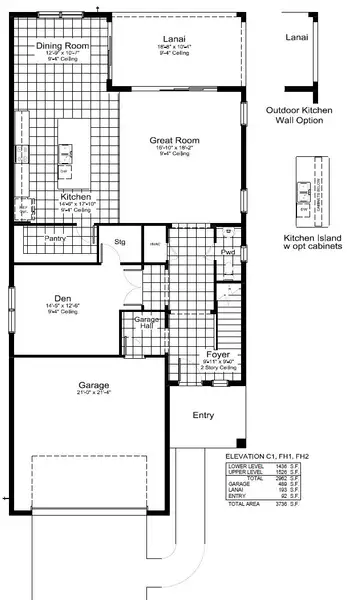 2D floor plan layout for the Vision 2 by Neal Communities in Palmera, Venice, FL (Image 4).