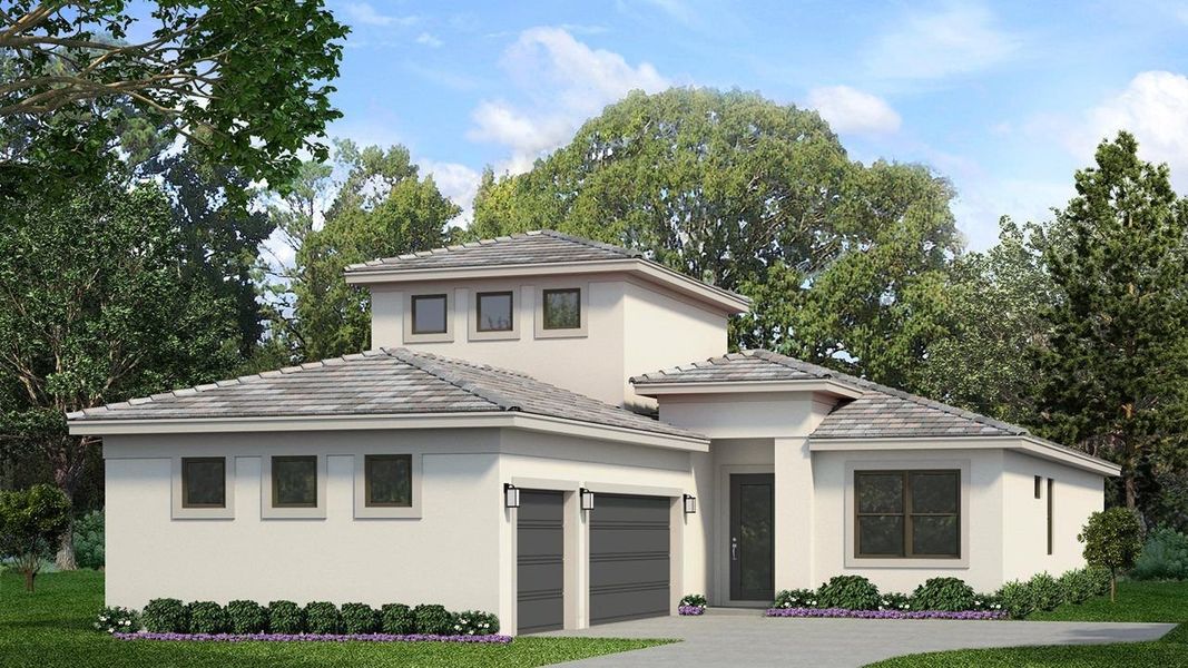 Transitional - 3-Car Garage Sideload with Bonus
