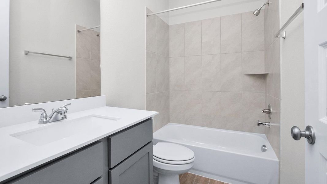 Furnished interior view inside a new home in Everly, Tomball (Image 5). Furnished interior view inside a new home in Everly, Tomball (Image 5).