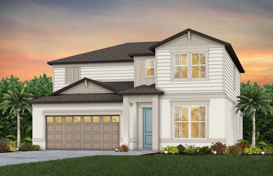 Representative exterior photo of a completed home built from the Umbria by Pulte Homes in Seaire, Parrish, FL (Image 3).