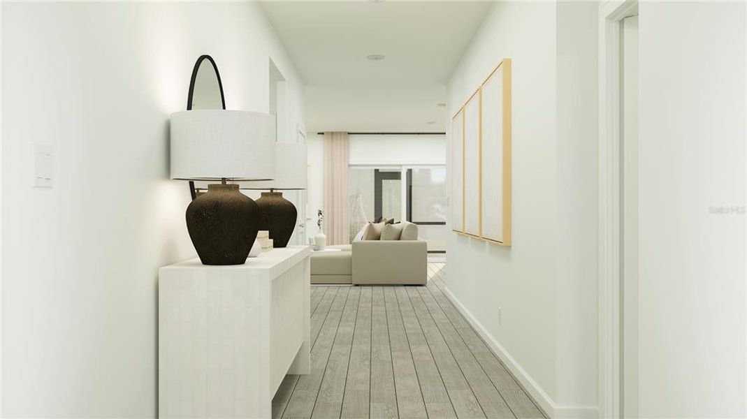 Furnished interior view inside a new home in Trailhead Landing: Trailhead Landing 60s, Alachua (Image 14). Furnished interior view inside a new home in Trailhead Landing: Trailhead Landing 60s, Alachua (Image 14).