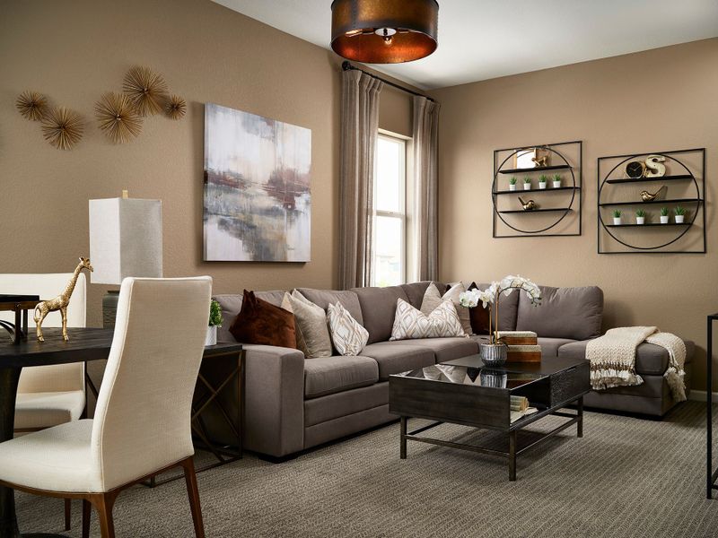 Representative furnished interior of a home built from the D by Tri Pointe Homes in Westside Crossing, Berthoud (Image 4).