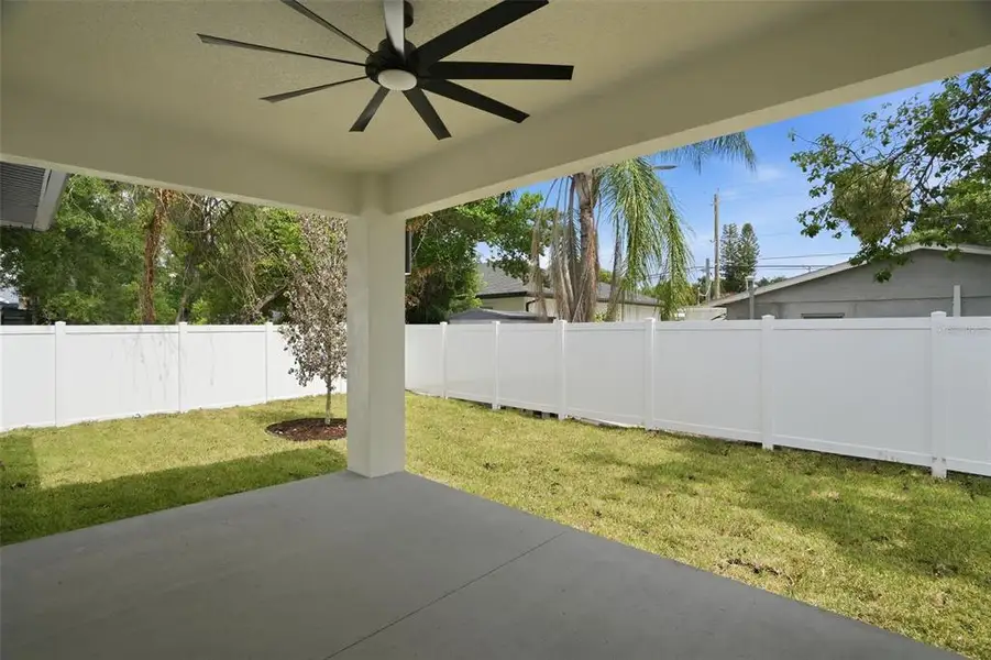Exterior details and patio area of a home in , Tampa (Image 28).