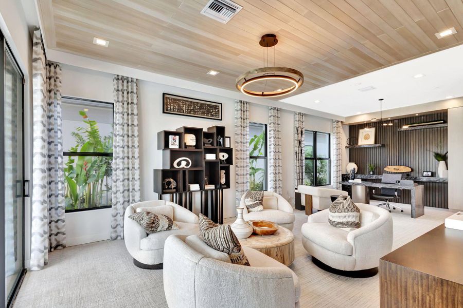 Furnished interior view inside a new home in Apex at Avenir, Palm Beach Gardens (Image 58).
