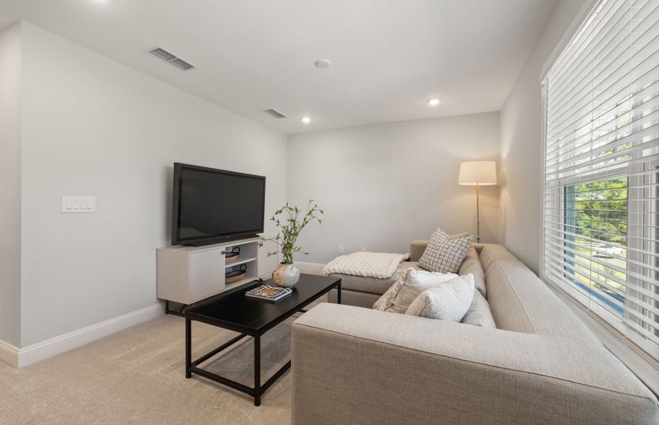 Representative furnished interior of a home built from the Mercer by Pulte Homes in Mailman Post, Knightdale (Image 3).