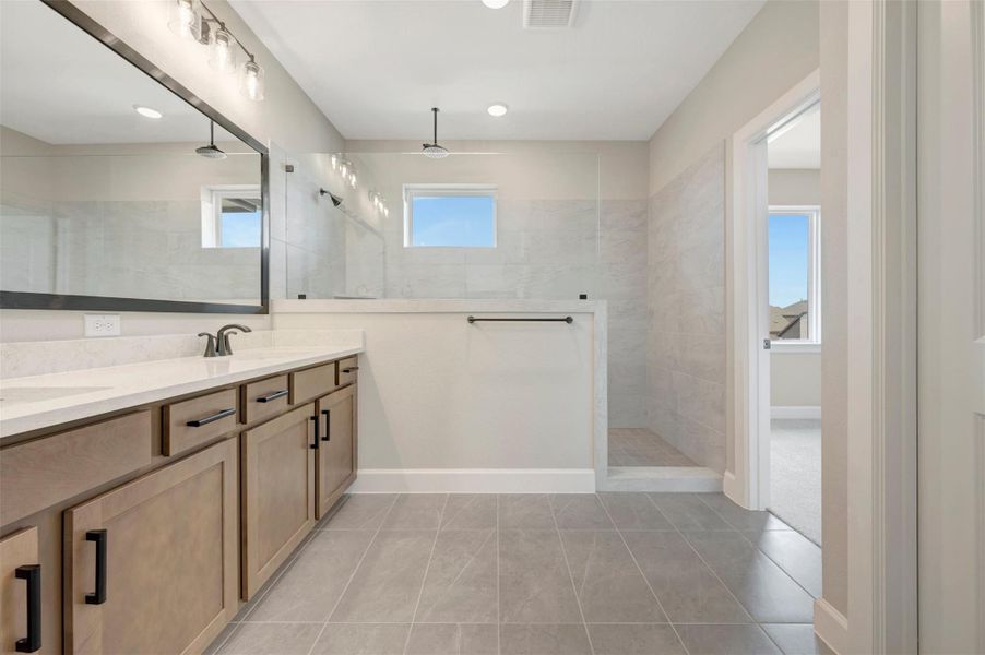 Furnished interior view inside a new home in Pomona - Grove Row Collection, Manvel (Image 11).