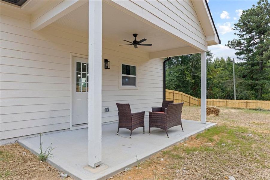 Exterior details and patio area of a home in , Douglasville (Image 25).