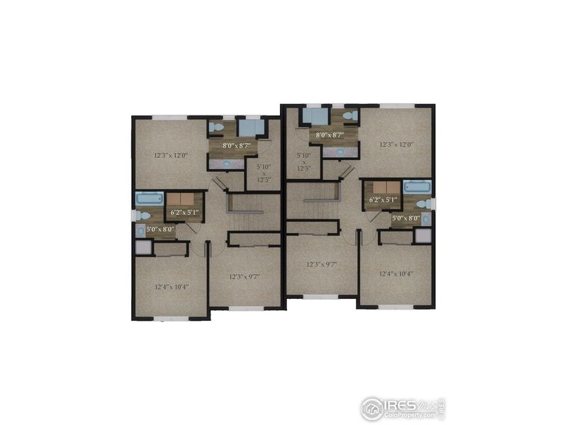2D floor plan layout of this home in Wilson Commons, Loveland, CO (Image 4).