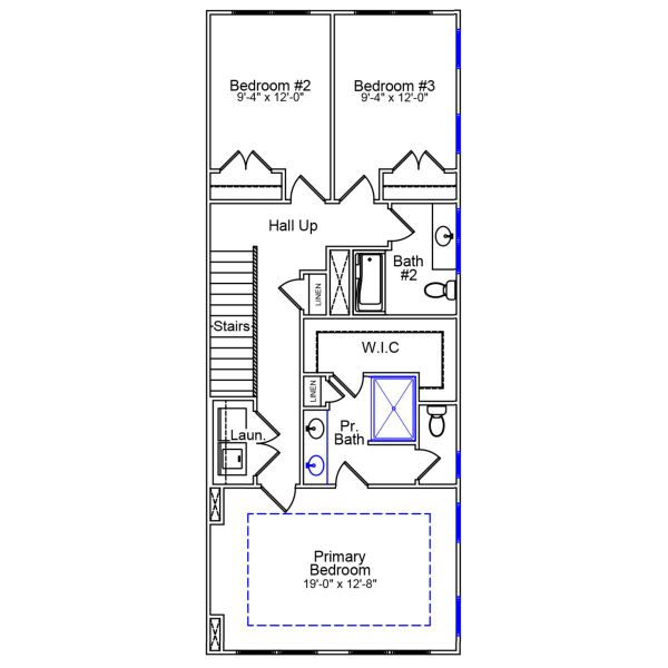 2D floor plan layout of this home in Sloan Station, Charlotte, NC (Image 3).