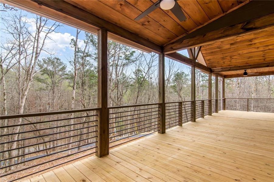 Exterior details and patio area of a home in , Ellijay (Image 27).