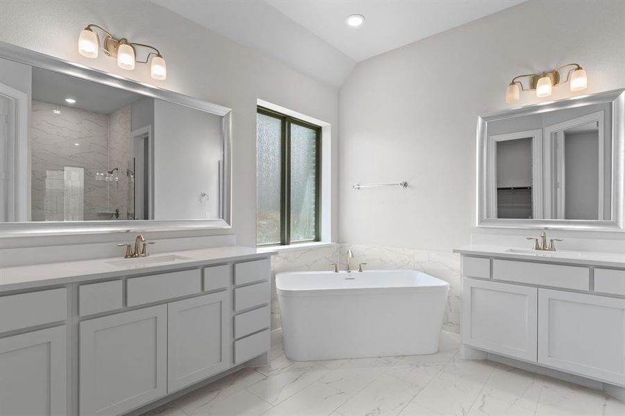 Furnished interior view inside a new home in Windsong Ranch, Prosper (Image 9). Furnished interior view inside a new home in Windsong Ranch, Prosper (Image 9).