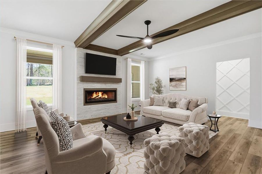 Furnished interior view inside a new home in , Hoschton (Image 14).