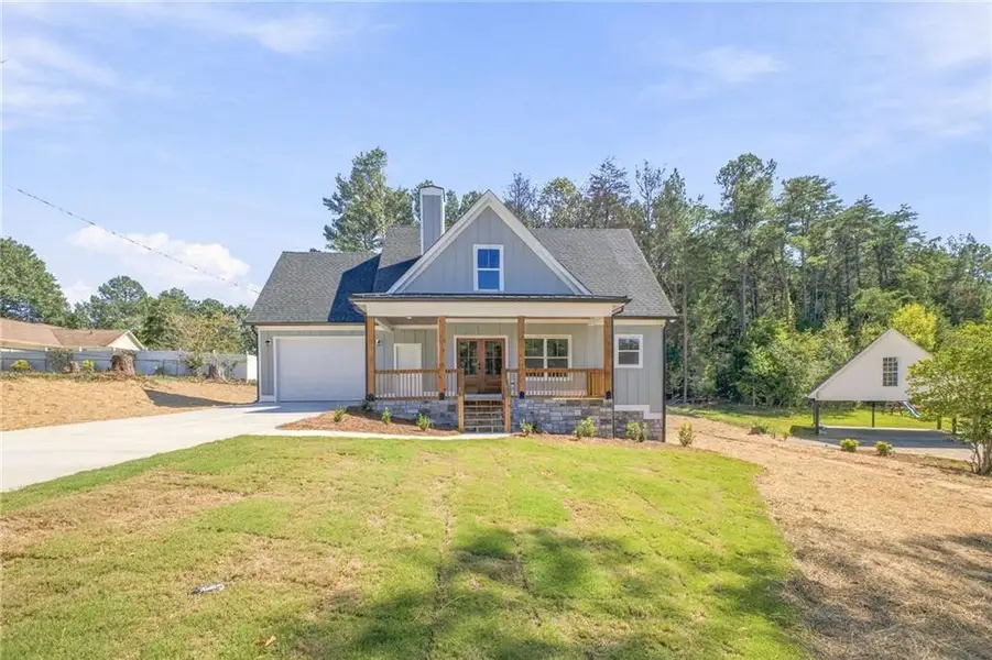 Exterior details and patio area of a home in , Rockmart (Image 3). Exterior details and patio area of a home in , Rockmart (Image 3).