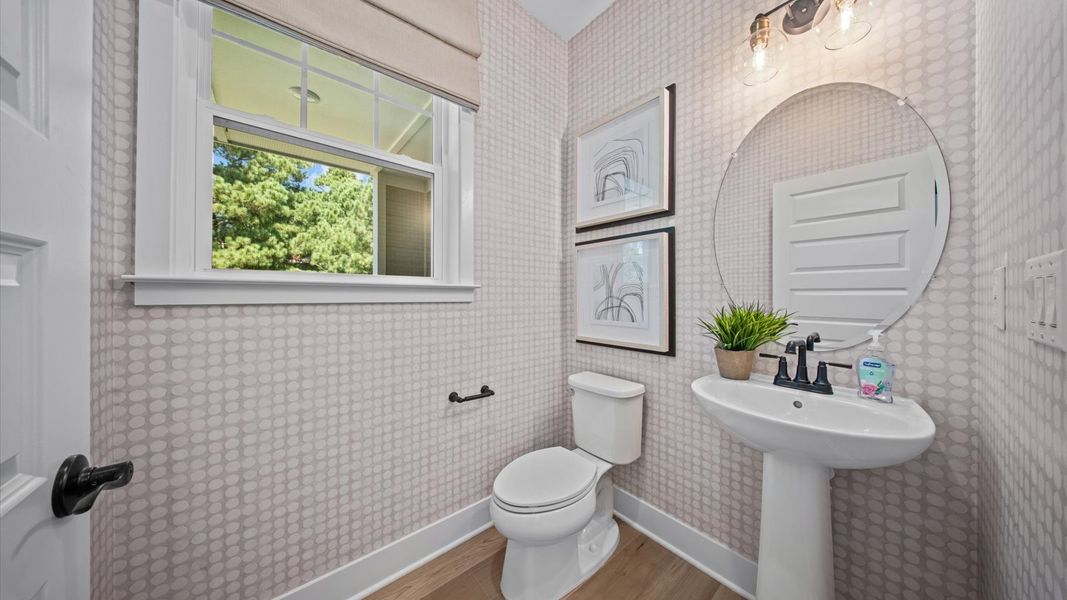 Representative furnished interior of a home built from the Harlow by DRB Homes in Bayberry, Raleigh (Image 33).