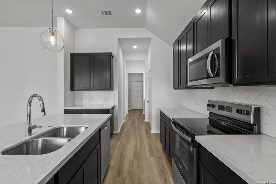 Furnished interior view inside a new home in Megan's Landing, Castroville (Image 9). Furnished interior view inside a new home in Megan's Landing, Castroville (Image 9).