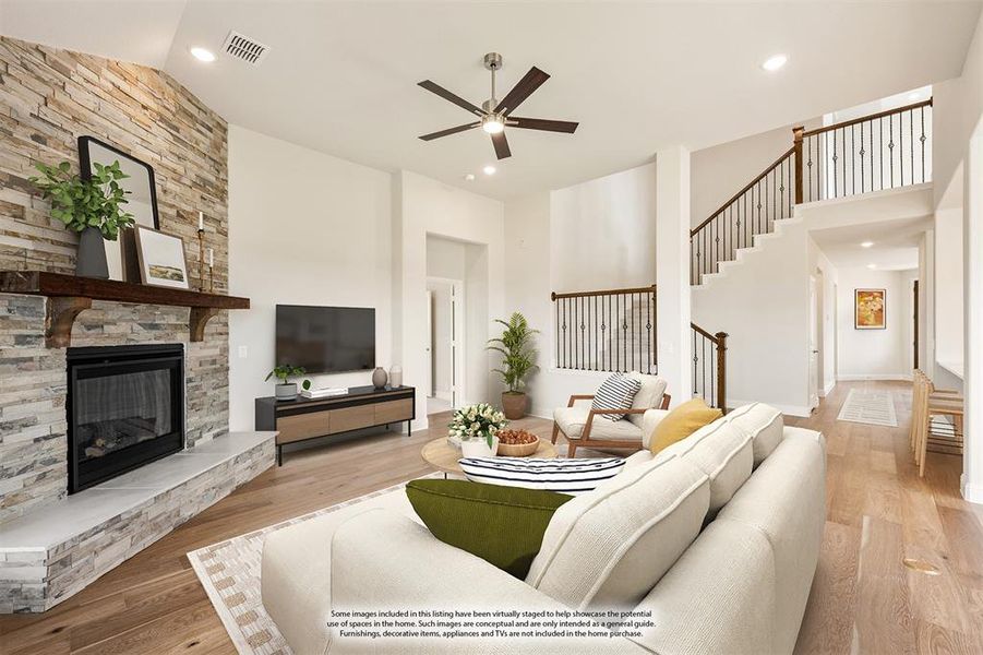 Furnished interior view inside a new home in Parks at Panchasarp Farms 65, Burleson (Image 6). Furnished interior view inside a new home in Parks at Panchasarp Farms 65, Burleson (Image 6).