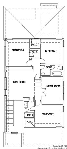 2D floor plan layout of this home in Crown Ridge Manor, San Antonio, TX (Image 4).
