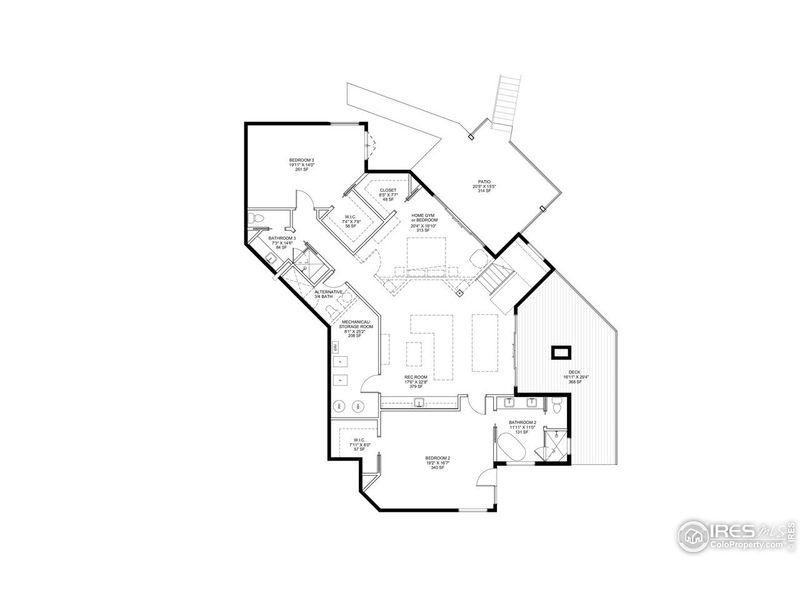 2D floor plan layout of this home in , Boulder, CO (Image 2).